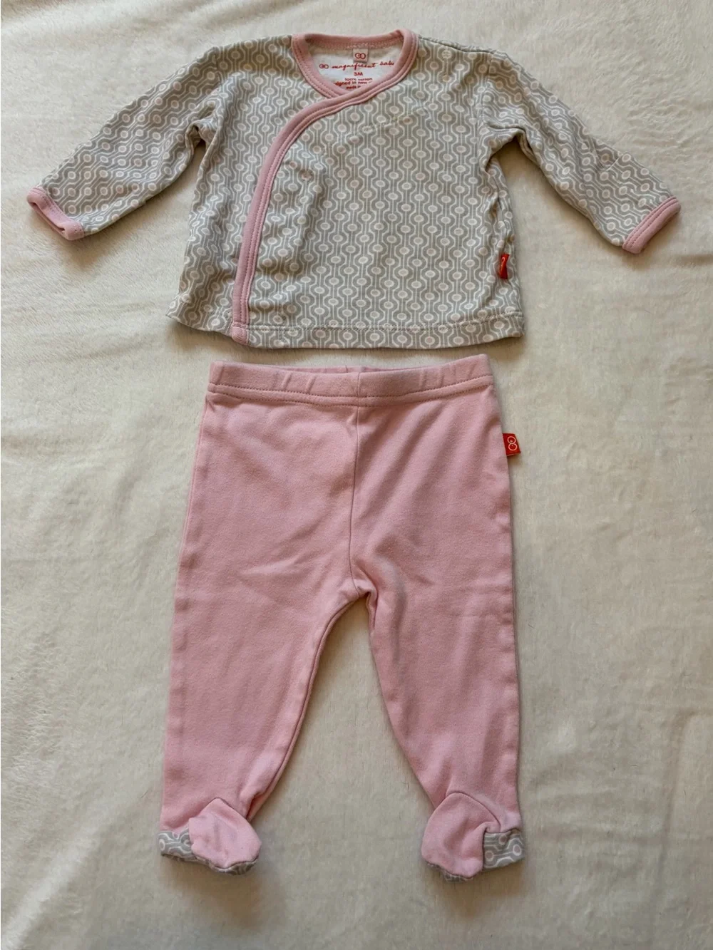 Magnificent Baby Set in Pink and Gray